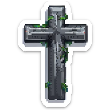 goth cross sticker