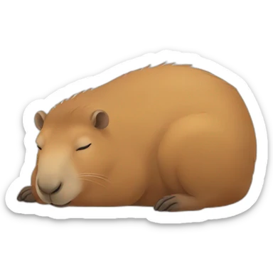 Capybara sleep sticker