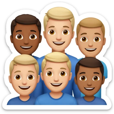 Group of guys sticker