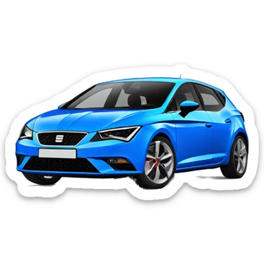 seat leon electric blue front sticker