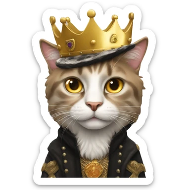 king von as cat sticker