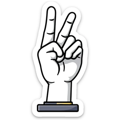 Flipping someone off sticker