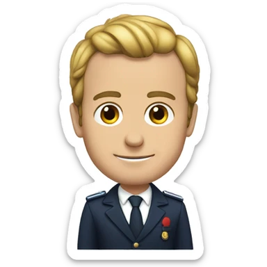 macron en colère  sticker