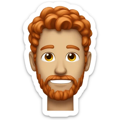 Skinny red headed man with a bad beard  sticker