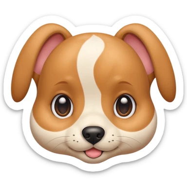 a bright puppy‘s face (less cheeks and less hair) sticker