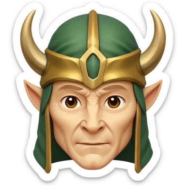 Loki marvel movies character face only older sticker