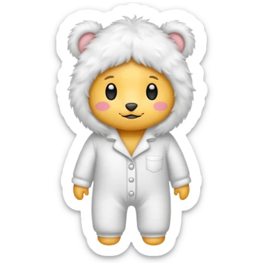 fluffy pyjamas sticker