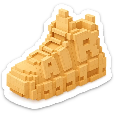 Nike Air More Uptempo sneakers in beige color sticker