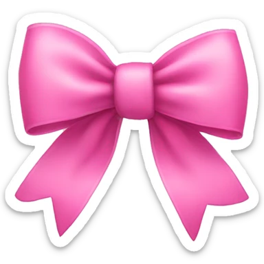Pink bow sticker