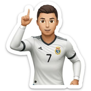 Cristiano Ronaldo soccer player celebrating a goal sticker