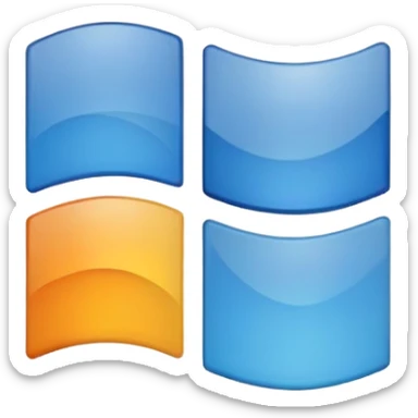Generate a logo for ms windows  sticker
