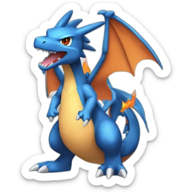 mega charizard x sticker