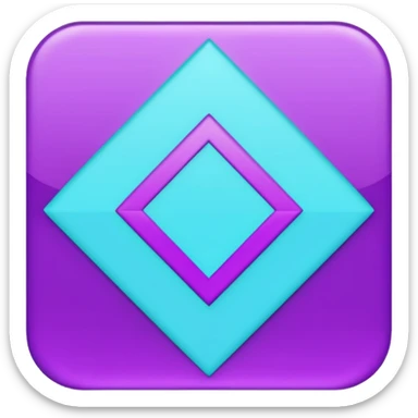 
purple and cian symbol correct sticker