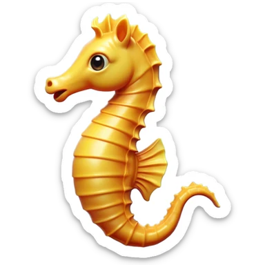 Cinematic Comical Sea Horse Portrait Emoji, Head tilted dramatically with an exaggeratedly amused expression, featuring a delicately curved body with a whimsically coiled tail and wide, comically expressive eyes full of playful disbelief, Simplified yet hilariously expressive features, highly detailed, glowing with a slightly sassy aquatic glow, high shine, dramatic yet playful, stylized with an air of quirky marine mischief, soft glowing outline, capturing the essence of a meme-worthy sea horse that looks ready to drift its way into viral fame! sticker