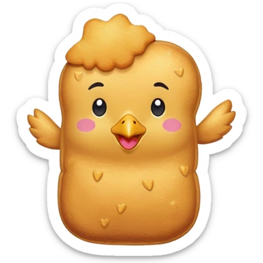 chicken nugget wearing a swimsuit sticker