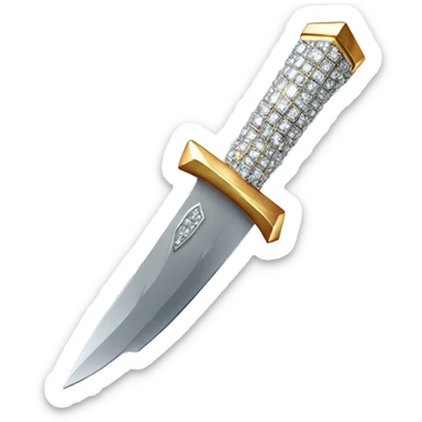 Diamond encrusted knife sticker