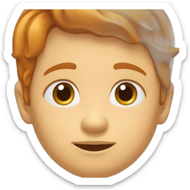 Petit garçon roux tâche de rousseur sticker