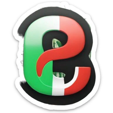 YouTube logo and dollar symbol stand side by side sticker