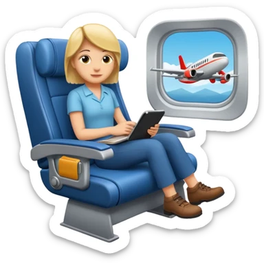 passanger in plane seat sticker