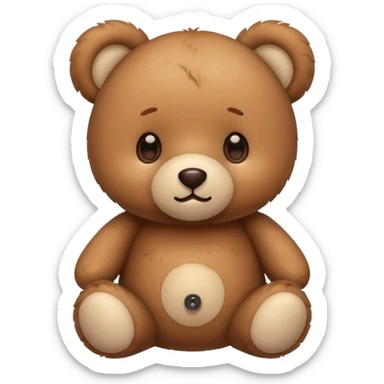 A cute Kawaii teddy bear sticker