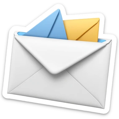email icon, flying envelope sticker