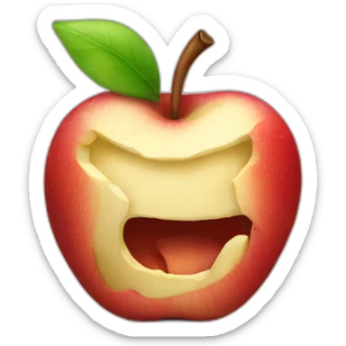 eaten apple emoji sticker