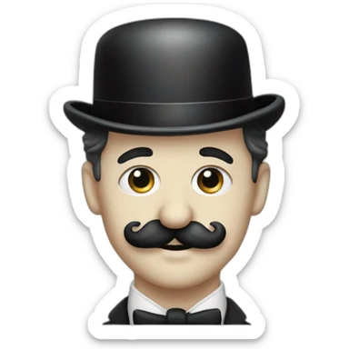 Charlie Chaplin Moustache sticker