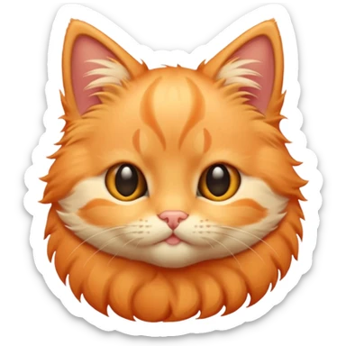 tierno gatito naranja claro  sticker