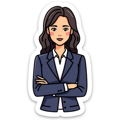 businesswoman in professional outfit sticker