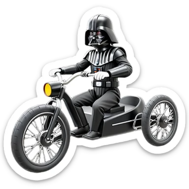 Darth Vader’s electric cyclekart with advanced rugged suspension and steering  sticker