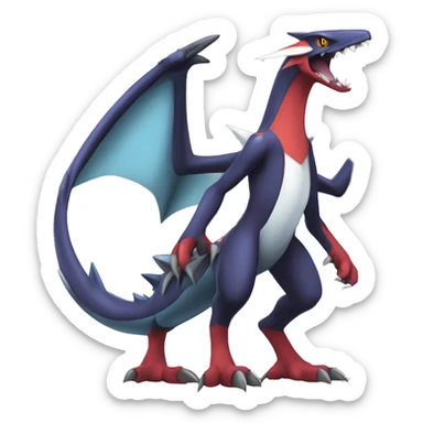Edgy Cool Nargacuga-Noivern-Latias-Garchomp-Pokémon Full Body sticker