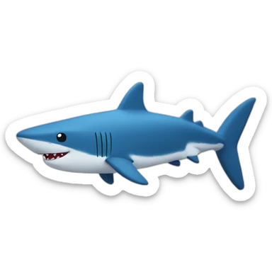 BLÅHAJ fluffy plush soft shark from ikea sticker