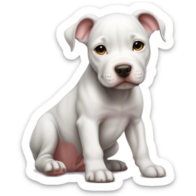 Girl pitbull puppy without white sticker
