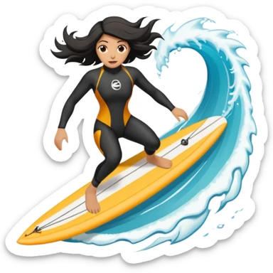 Surfista con neopreno negro largo en el mar haciendo kite surf y un loop sticker