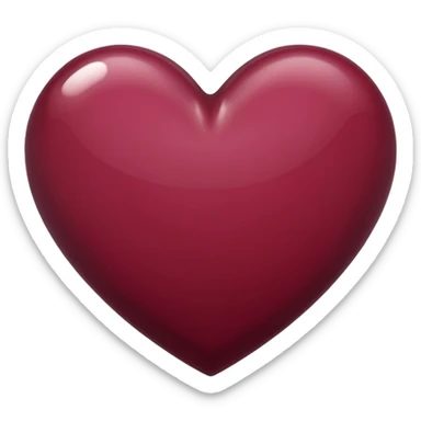 Bordeaux colored heart sticker
