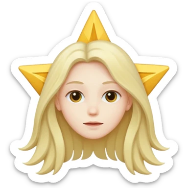 Star with a human body sticker