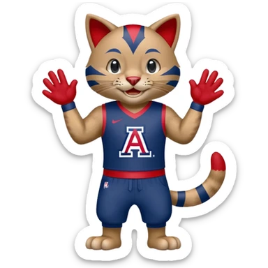 Arizona Wildcats mascot Wilber sticker