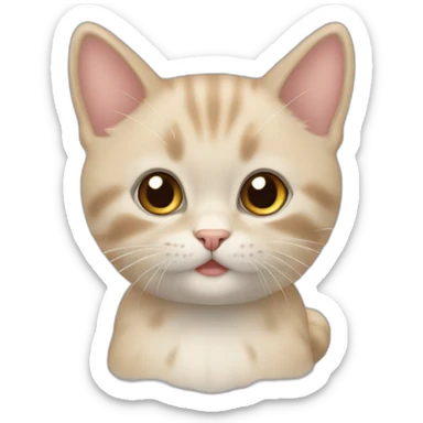 Chaton à côté de chiot sticker