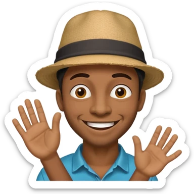 Street Puppet Performer black man sticker