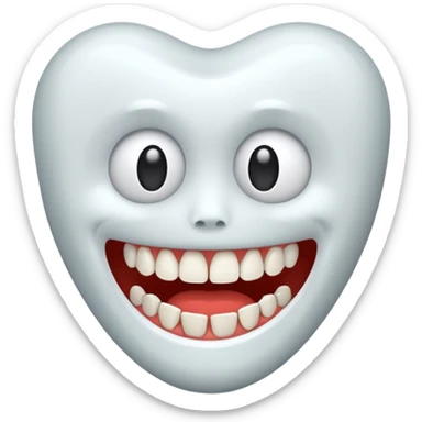 teeth nervously chatting sticker