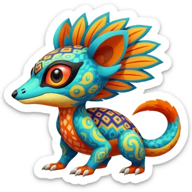  exotic tropical Fakémon-Pokémon-Vernid-creature sticker