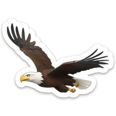 Bald Eagle Flying sticker