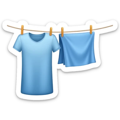 laundry drying line sticker