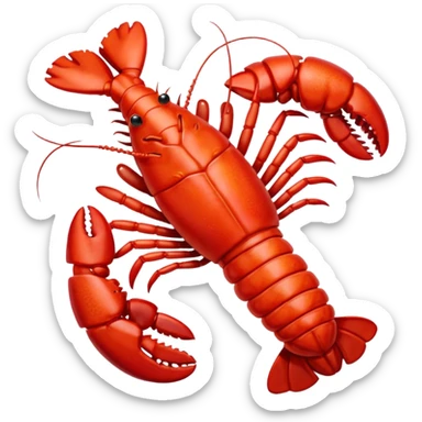 lobster tail, vibrant, simple, clear sticker