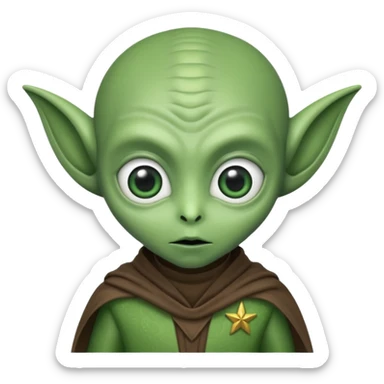 happle alien in star war sticker