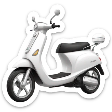 White scooter  sticker