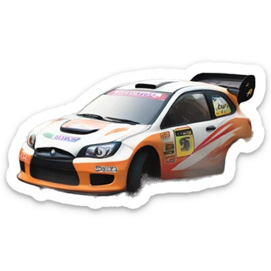 rally car burnout/ doughnut/ skid sticker