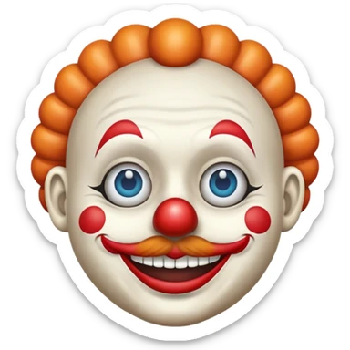 clown emoji + moonface emoji sticker