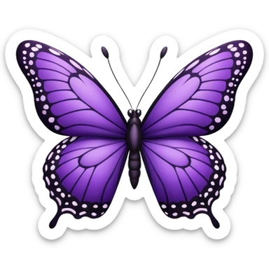 purple-black butterfly sticker