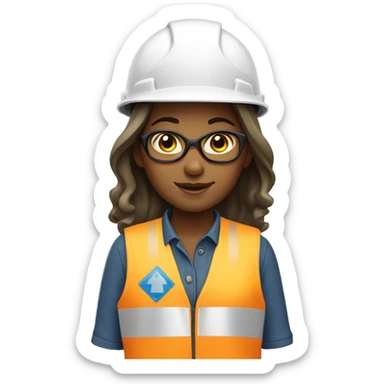 Girl civil Engineer sticker